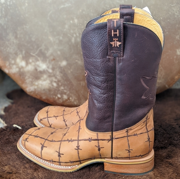 TIN HAUL "Bob Wire" mens Cowboy Western cattle rancher boots NEW with tags - Picture 4 of 16